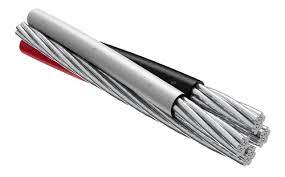 Cabo de aluminio Quadriplex 3x35mm+35mm XLPE Pt/Cz/Vm com neutro nu