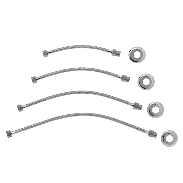Ligação Flexível com Malha Aço 40CM Cromada DECA