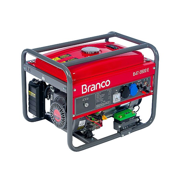 Gerador Portátil Monofásico 3.5Kva 3500W Branco Geradores