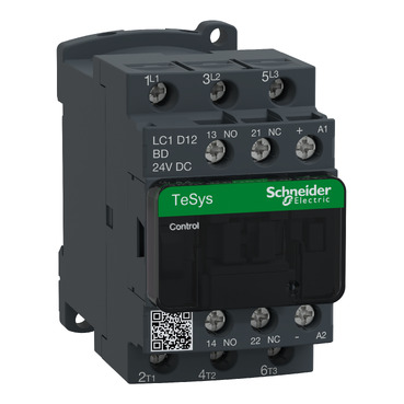 Contatora Tripolar 12A 1NA+1NF 24VCC LC1D12BD Schneider Eletric