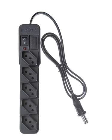 Filtro de Linha Com 5 Tomadas Preto Fiolux Protect