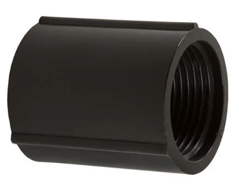 Luva Para Eletroduto PVC 3/4 Polegada Rígido Com Rosca Preto