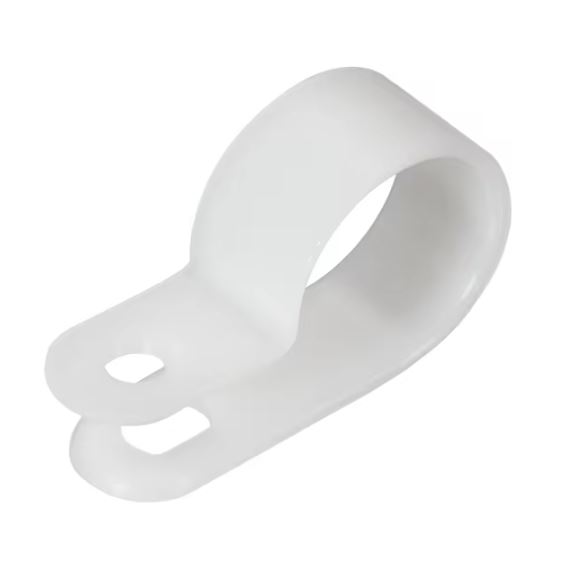 Fixador Para Cabo De Nylon Branco 6,6mm 1/2 Serrana