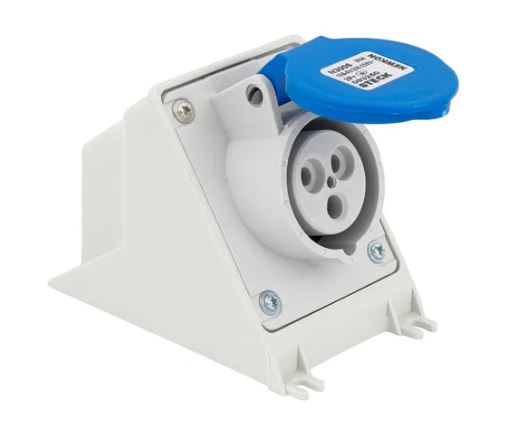 Tomada Industrial De Sobrepor 2P+T 32A 220/250v 6H IP44 Azul Steck