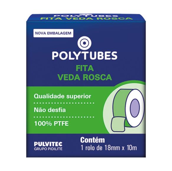 Fita Veda Rosca 18mm x 10m Polytubes