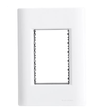 Placa 4x2 Para 3 Módulos Branco Tramontina Giz