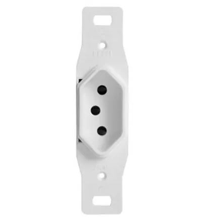 Tomada Vertical 2P+T 20A Sem Placa Branca 40.000 Pezzi