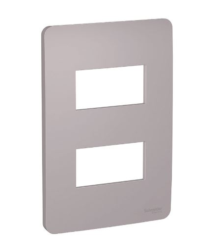 Placa 4X2 Para 2 Módulos Axis Grey Orion Schneider Eletric
