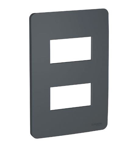 Placa 4X2 Para 2 Módulos Stellar Black Orion Schneider Eletric