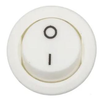 Interruptor Redondo Para Embutir Em Moveis 10A Branco