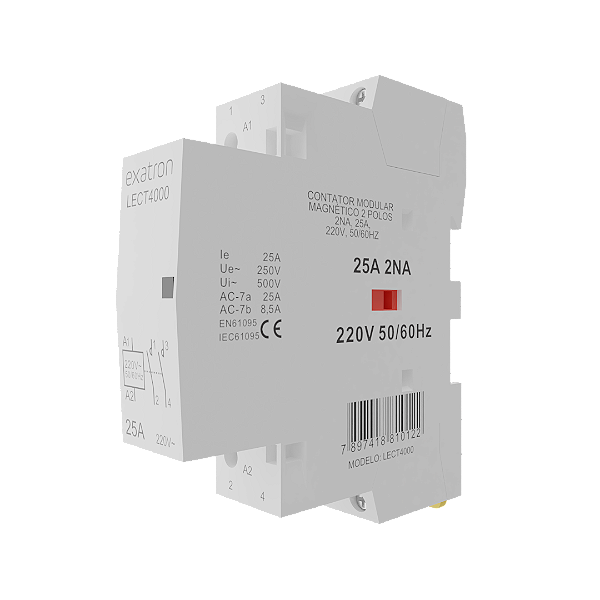 Contatora Modular Para Controle De Circuitos 25A 2P 2NA 220V