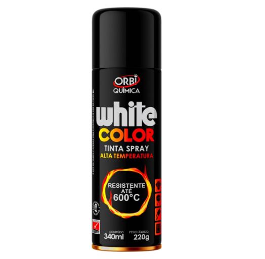 Tinta Spray Preto Fosco de Alta Temperatura de Até 600ºC 340ml
