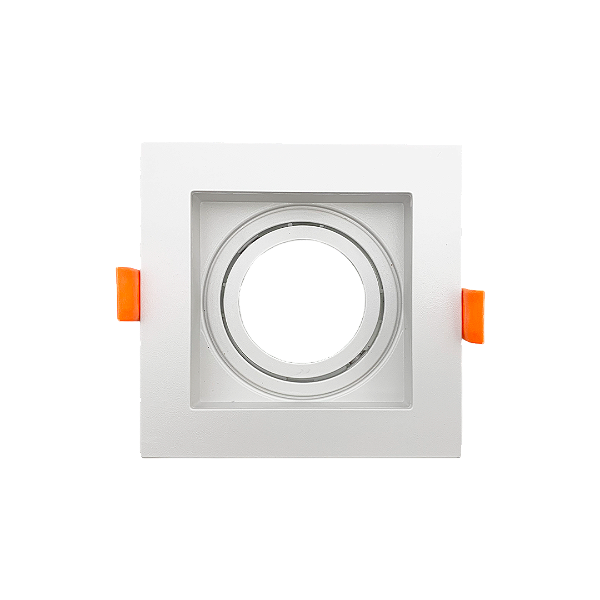 Spot Recuado Quadrado Branco Para Lampada MR16 Com Soquete Gu10