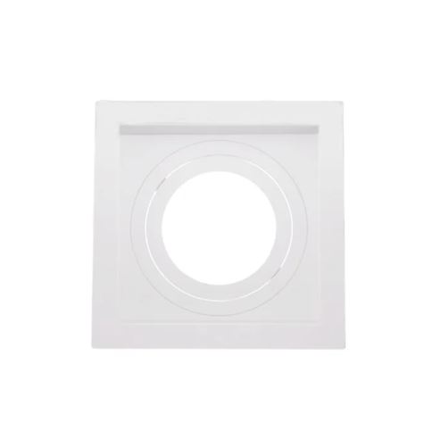 Spot Recuado Quadrado Branco Para Lampada AR70