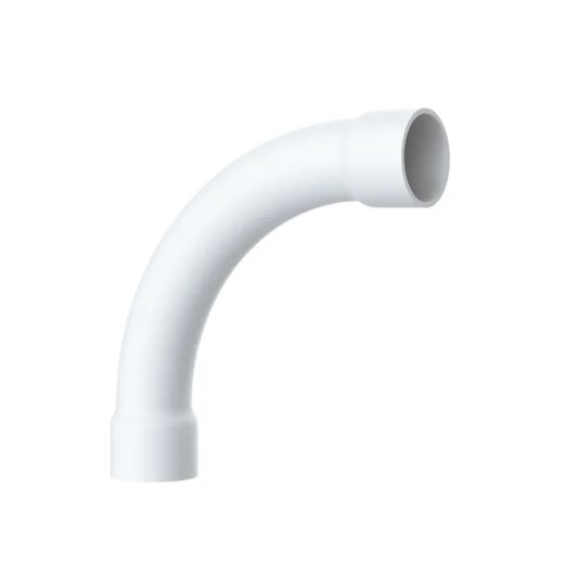 Curva Com Bolsa Para Eletroduto PVC 1 Polegada Rígido Branco