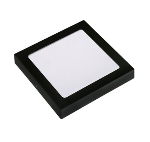 Painel de LED Sobrepor Quadrado 30x30cm 6500K 24W Borda Preta
