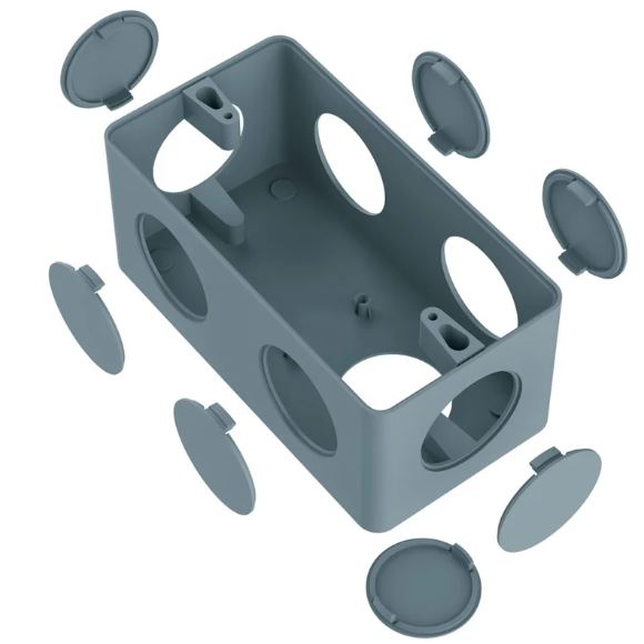 Caixa Condulete PVC 1” Para 7 Entradas Cinza Inpol