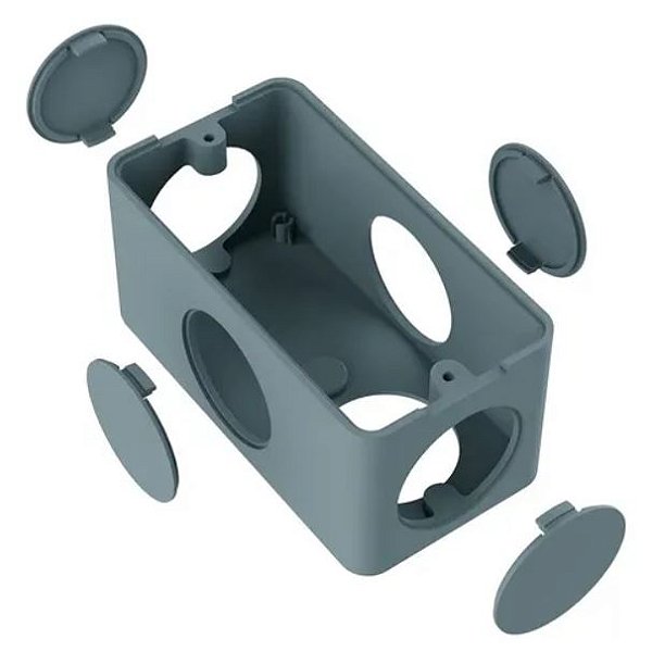 Caixa Condulete PVC 1/2 e 3/4” Para 5 Entradas Cinza Inpol