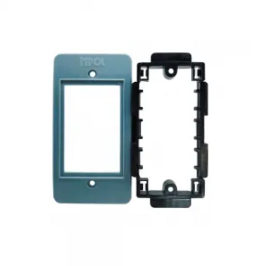 Placa e Suporte Para Condulete De 3 Módulos 1" Cinza Inpol