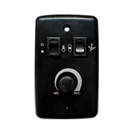 Chave  Rotativa para Ventilador Com interruptor 400W Bivolt Preto