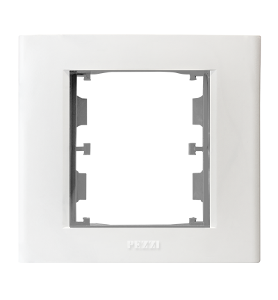 Placa Para Moveis Com Bastidor Para 2 Modulo Pezzi 50.000 Branco