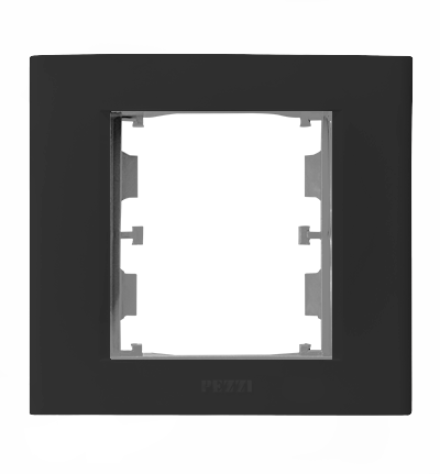 Placa Para Moveis Com Bastidor Para 2 Modulo Pezzi 50.000 Preto