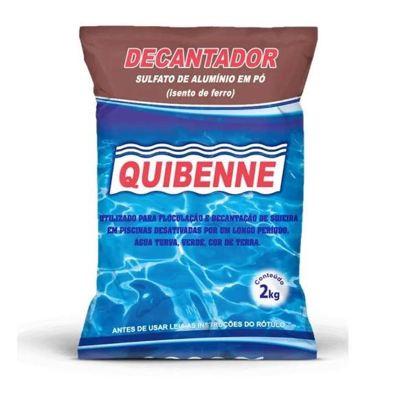 Decantador Sulfato de Alumínio 2kg Quibenne