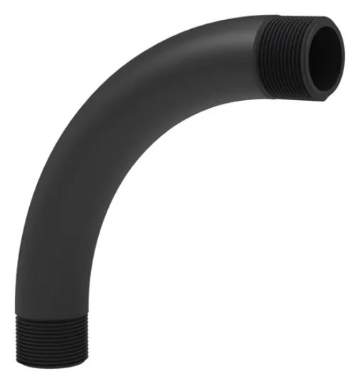 Curva PVC 1 Polegada de 90 Graus Preta Com Rosca