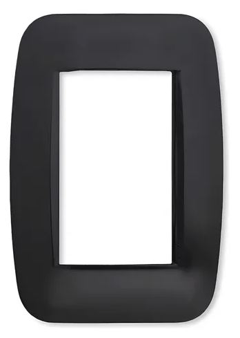 Placa Sem Bastidor para 3 Módulos 4x2 Pezzi 50.000 Clássica Preta