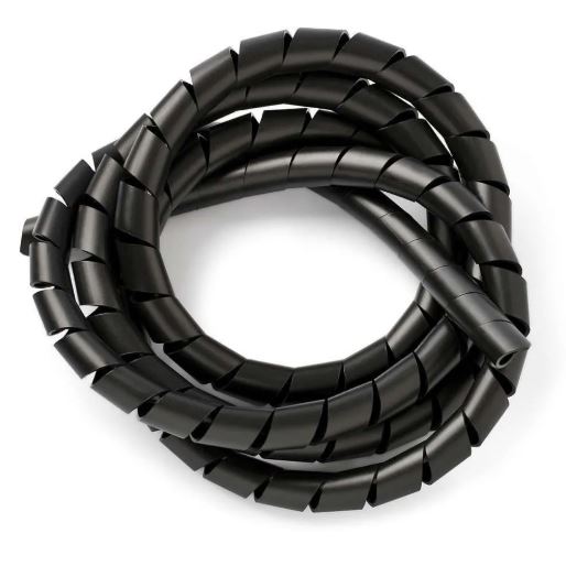 Organizador de Fios Espiral Preto 3/4 2 Metros Frontec