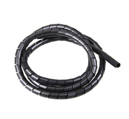 Organizador de Fios Espiral Preto 1/2 2 Metros Frontec