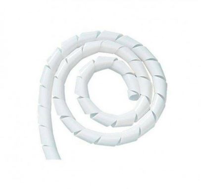 Organizador de Fios Espiral Branco 1/4 2 Metros Frontec