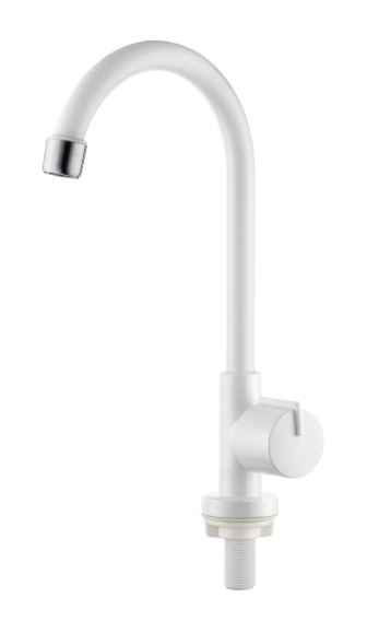 Torneira para Cozinha de Bancada com Bica Móvel Branca Elba Herc