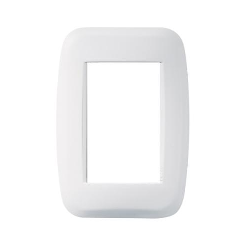 Placa Sem Bastidor para 3 Módulos 4x2 Pezzi 50.000 Clássica Branca