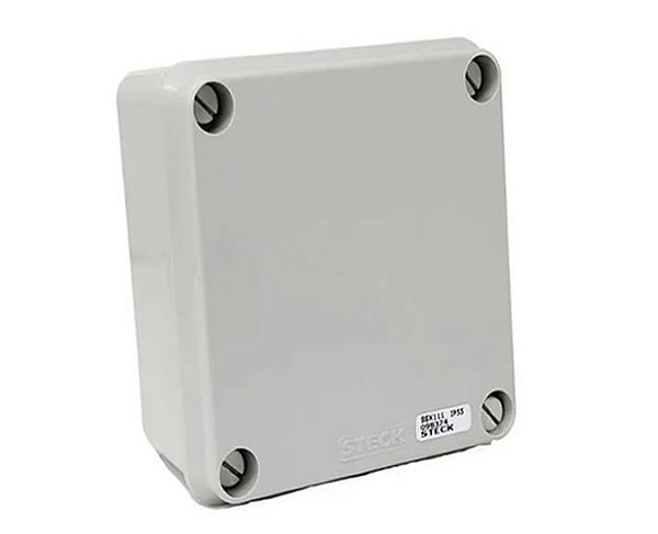 Caixa De Passagem Blindada PVC Ip65 102x102x55mm Cinza