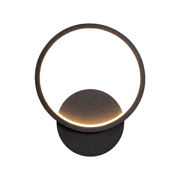 Arandela LED Cristall Wall Portimao 10W 3000K 800lm Bivolt Ferro Preta IP20