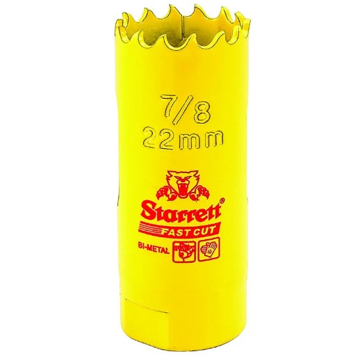 Serra Copo Bimetal 7/8 Pol 22mm Starrett para Metal e Inox