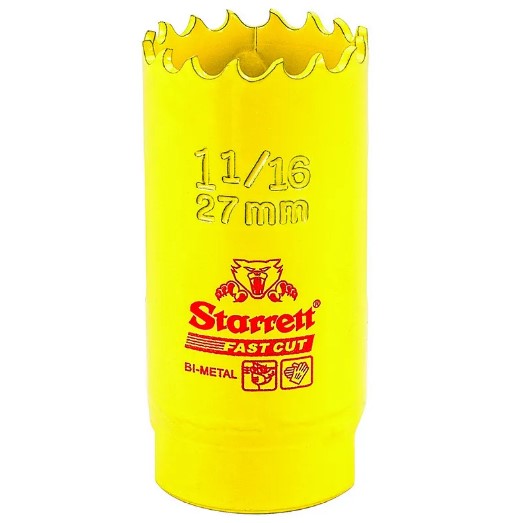Serra Copo Bimetal 1.1/16 Pol 27mm Starrett para Metal e Inox