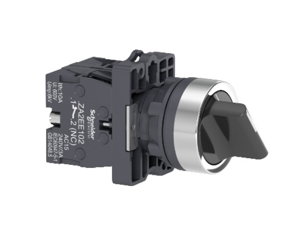 Chave Seletora 22mm Manopla Curta 2 Posições Fixas 1NA+1NF XA2ED25 Schneider Eletric