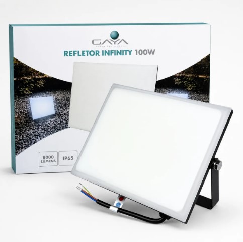 Refletor LED Industrial Infinity 100W 6000K IP65 8000 Lúmens Gaya