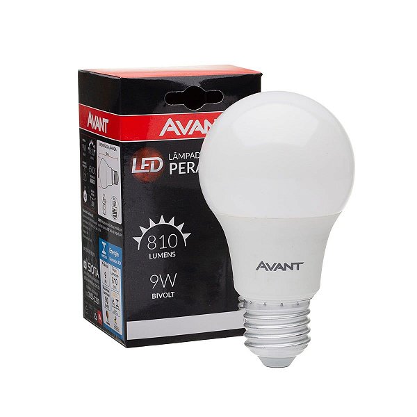 Lâmpada Bulbo LED 9W Bivolt 6500K Avant
