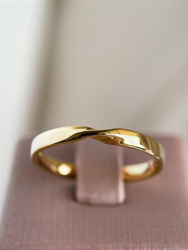 Aliança Porto - ouro amarelo 18k