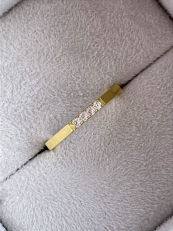 Anel Giverny - ouro amarelo 18k e diamantes