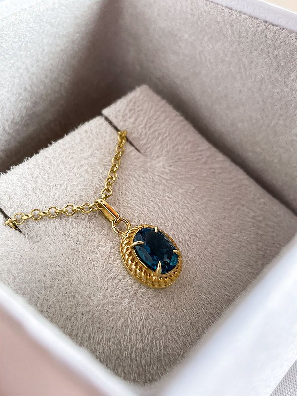Colar Drina - ouro amarelo 18k e topázio London