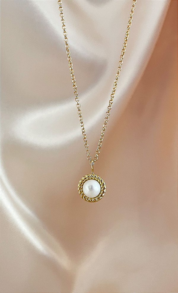 Colar Drina - ouro amarelo 18k e pérola