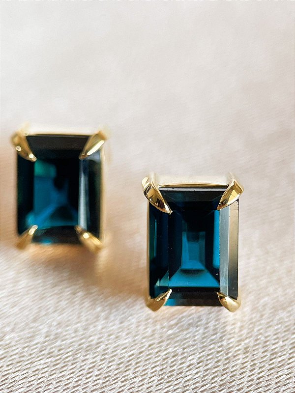 Brinco Mater - ouro amarelo 18k e topázio London
