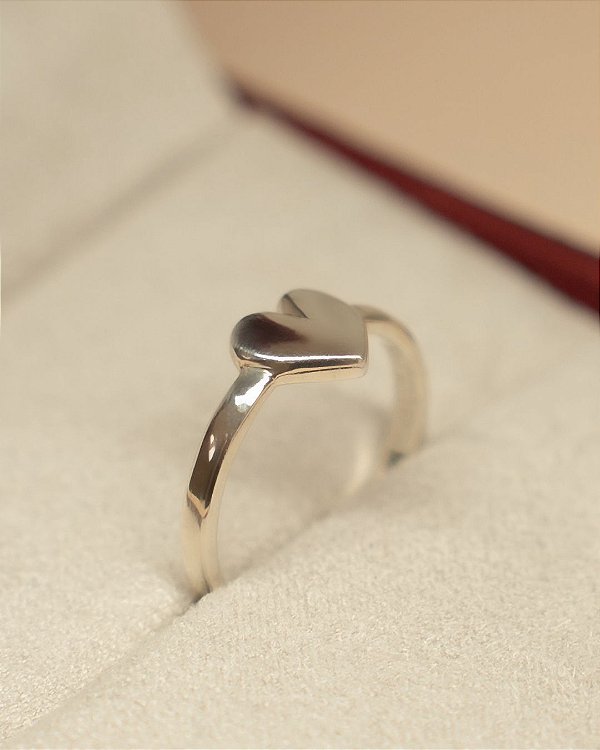 Anel Alice - ouro branco 18k