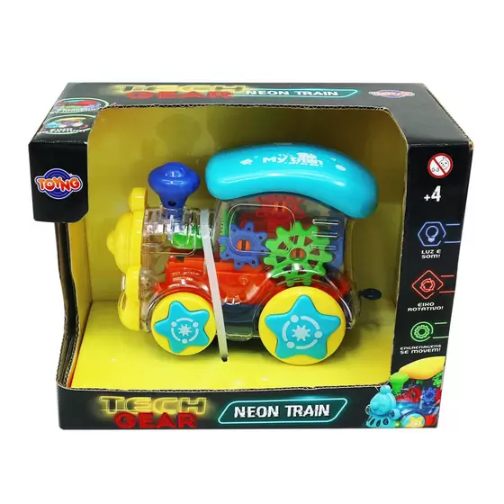 Mini Veículo Tech Gear Neon Train Transparente