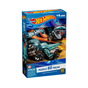 Quebra-Cabeça Puzzle Hotwheels 60 Peças