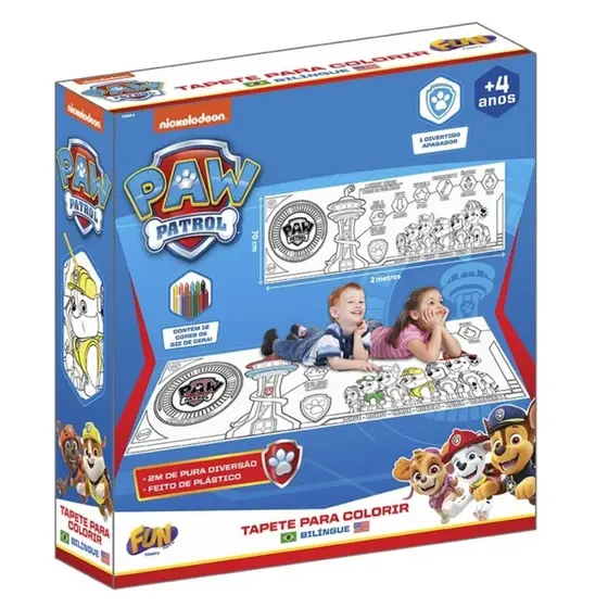 Tapete Para Colorir Bilíngue Patrulha Canina